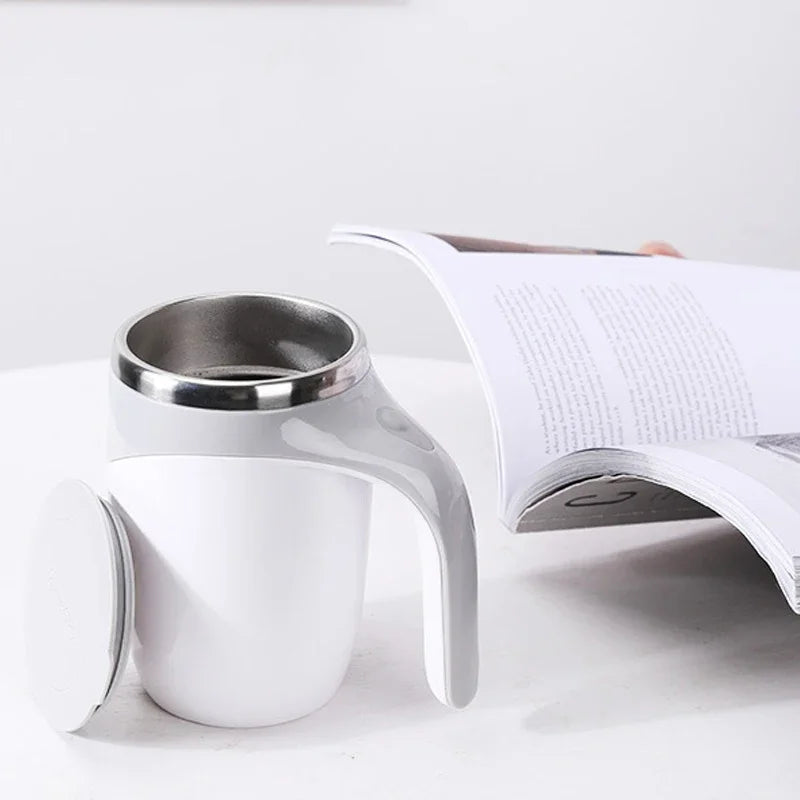 The travel automatic mixing cup - a portable rechargeable stainless steel rotating mixer for coffee and smoothie cups Peaceful Pleasures Health and Wellness