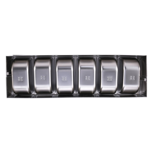 A36T-Stainless Steel Seasoning Box Restaurant Chef Seasoning Box With Lid Storage Box Household Seasoning Tank Peaceful Pleasures Health and Wellness Silver
