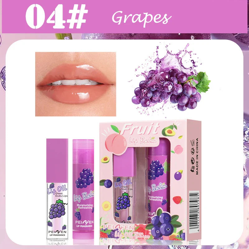 Fruit Lip Oil Set – Moisturizing Nourishing Lip Care Gift