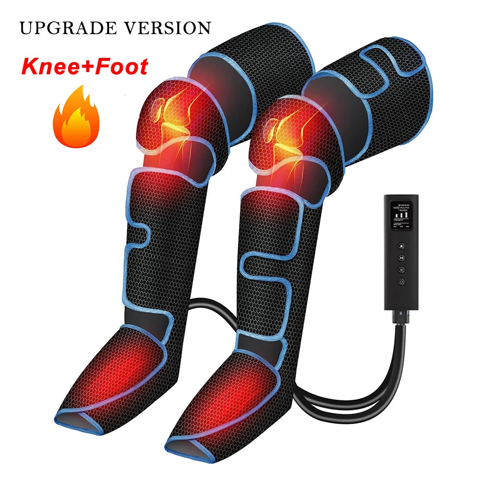 Air Compression Leg Massager | 6 Modes, Heat & 3 Intensities