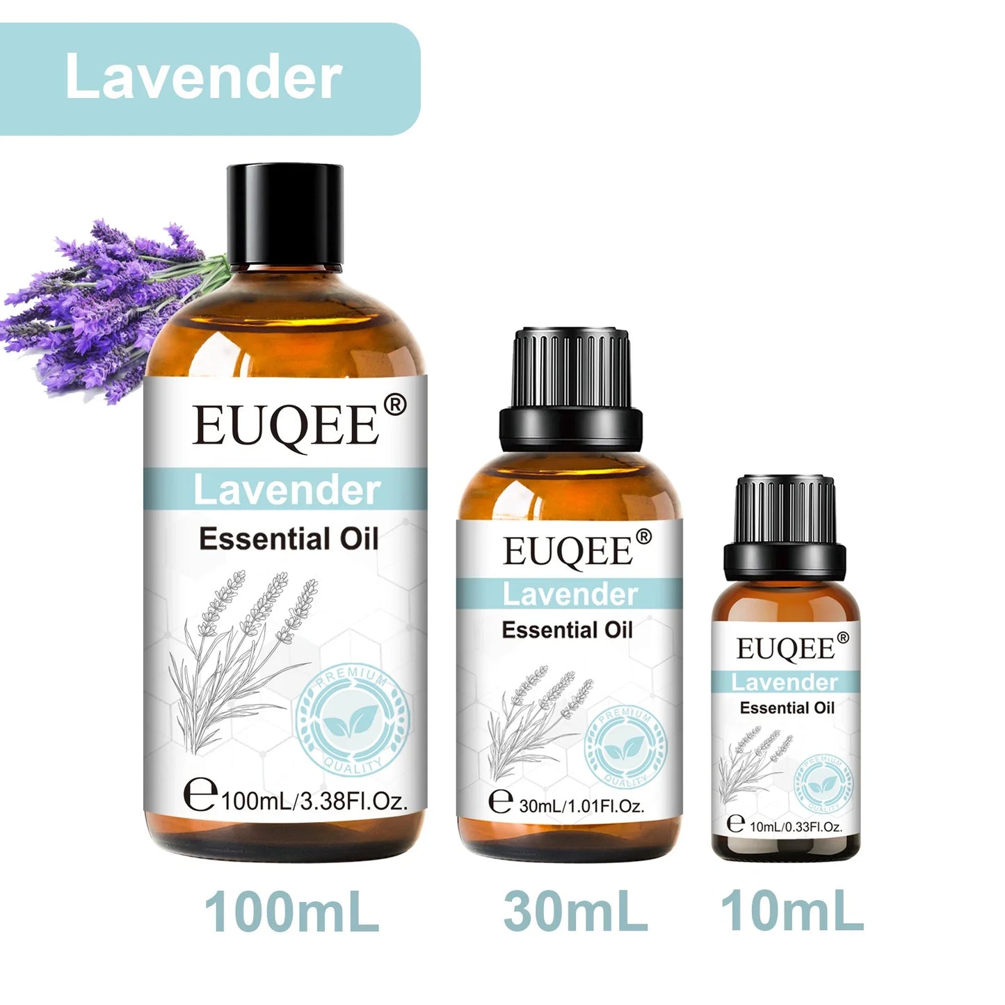 EUQEE Aromatherapy Essential Oils – Lavender, Rose & More