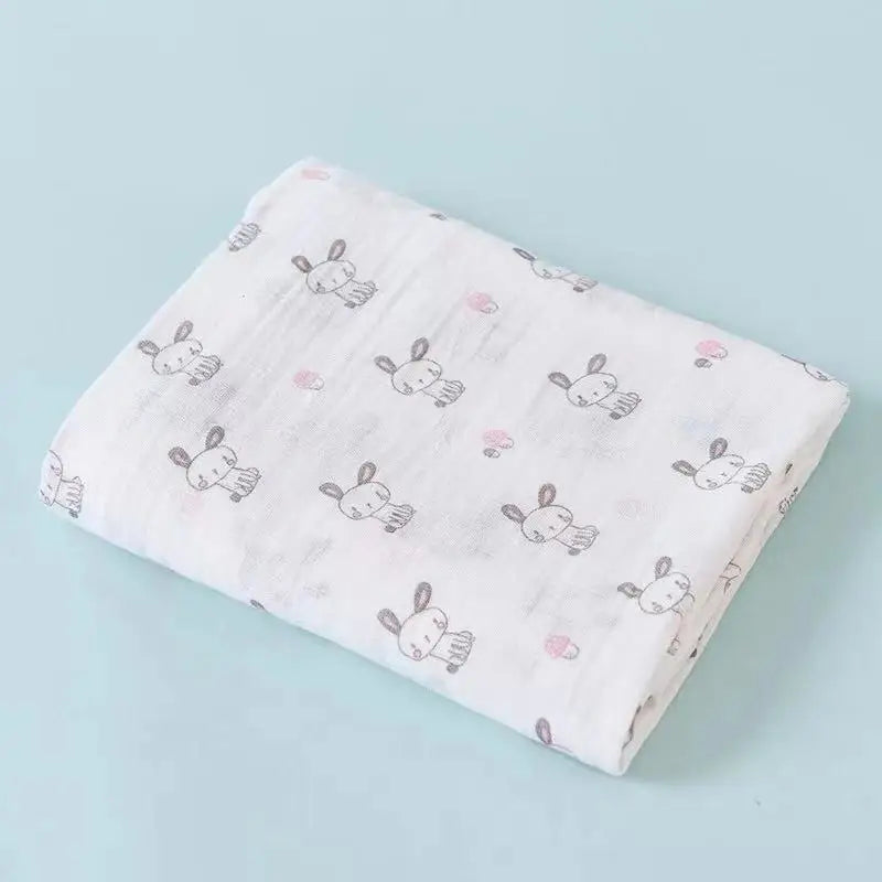 Baby Hooded Bath Towel Wrap – 100% Cotton Gauze 110cm