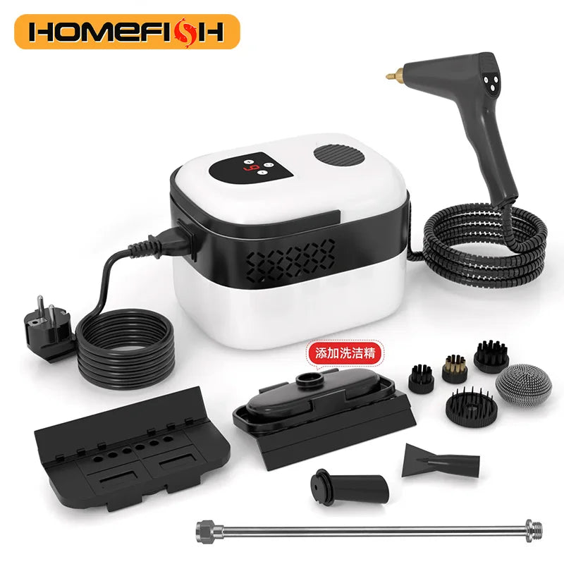 HOMEFISH 2500W Handheld Steam Cleaner | Kitchen, Car & Home Handheld Steam Cleaner Peaceful Pleasures Health and Wellness