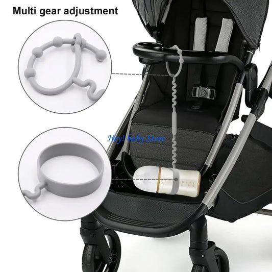 Silicone Baby Bottle & Pacifier Harness Strap for Strollers Baby Bottle Strap Peaceful Pleasures Health and Wellness CN