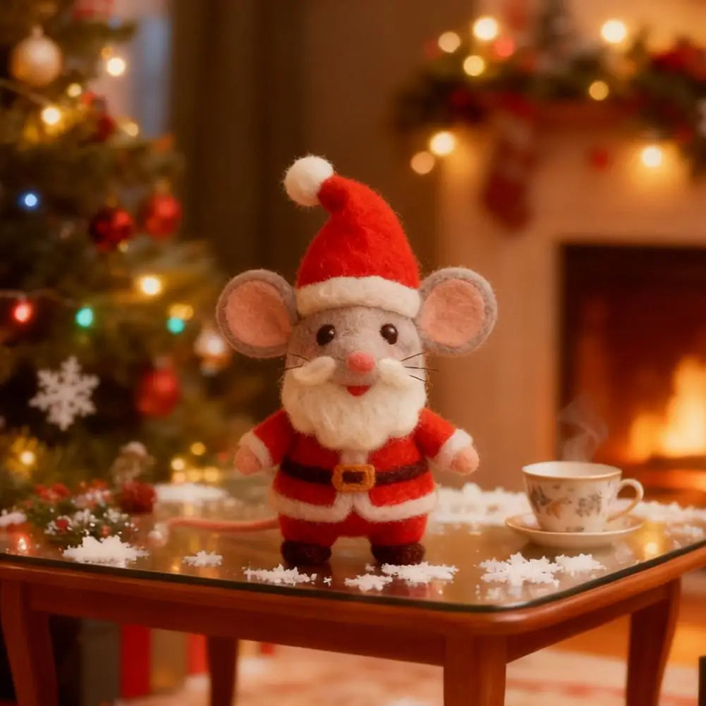 Christmas Wool Felt Mouse Ornaments – Cute Holiday Tree Decor Christmas Tree Ornament Peaceful Pleasures Health and Wellness