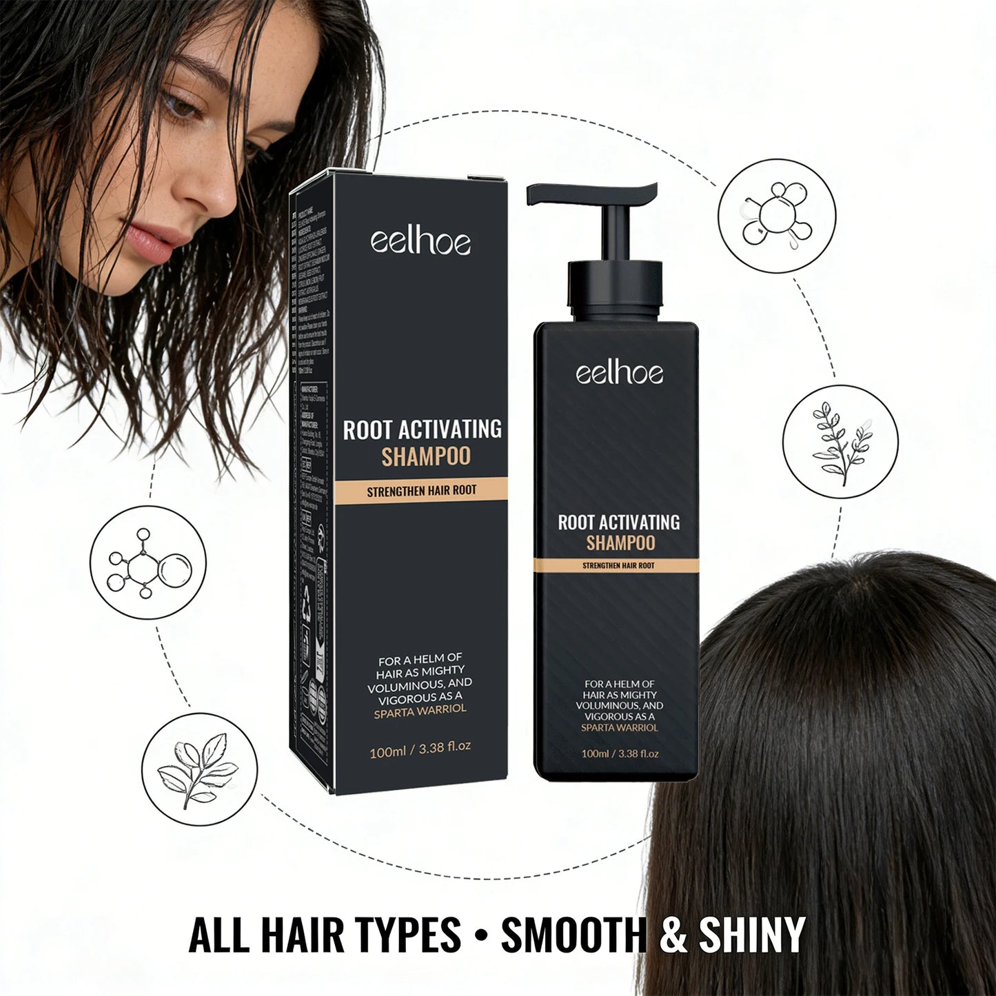 EELHOE Root Activating Shampoo – Reduce Hair Loss & Grow Hair Growth Shampoo Peaceful Pleasures Health and Wellness