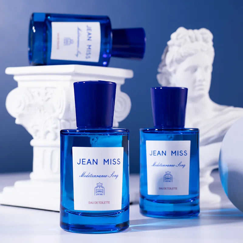 Blue Mediterranean Eau De Toilette 50ml Women Men Peach Fig Lemon Fragrance Long Lasting Fresh Ocean Scent Dating Spray Perfume Peaceful Pleasures Health and Wellness