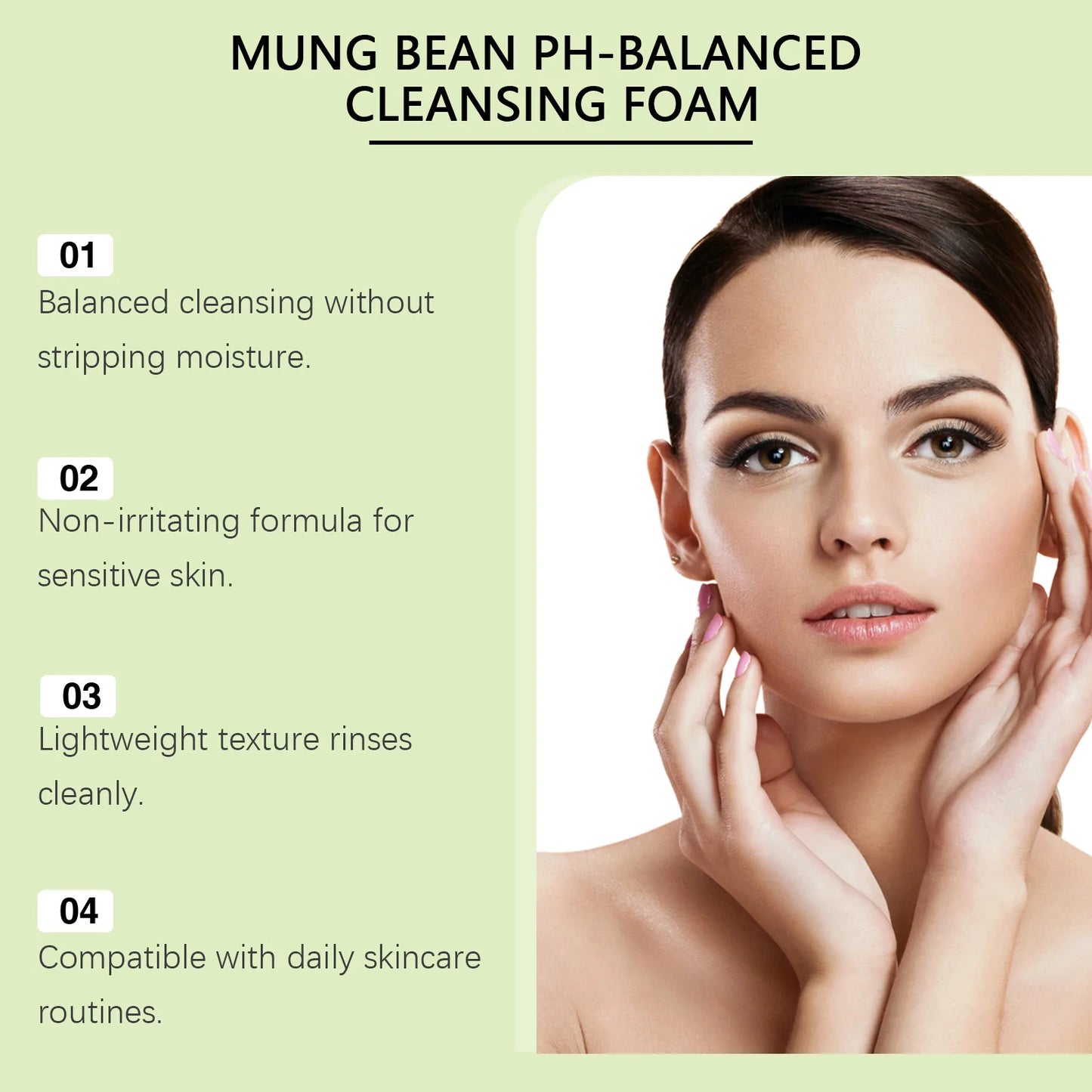 Mung Bean pH-Balanced Foaming Cleanser – Gentle & Hydrating