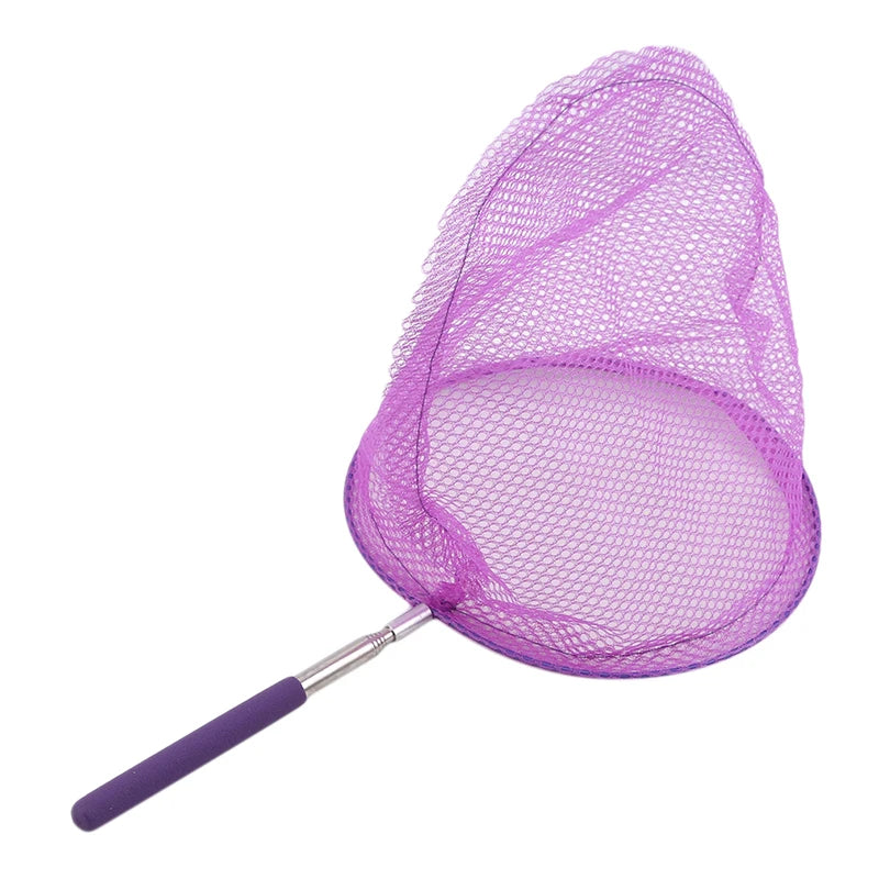 Retractable Fishing Nets Insect Butterfly Dragonfly Net Outdoor Portable Fishing Net Children Fun Game Fishing Toy Peaceful Pleasures Health and Wellness PURPLE