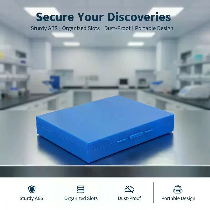 100-Slide Microscope Storage Box | Numbered Slots, 1/2/3 Pack