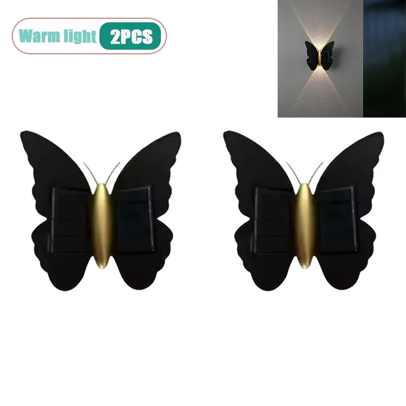Butterfly Solar Wall Light – Motion Sensor & IP65 Waterproof