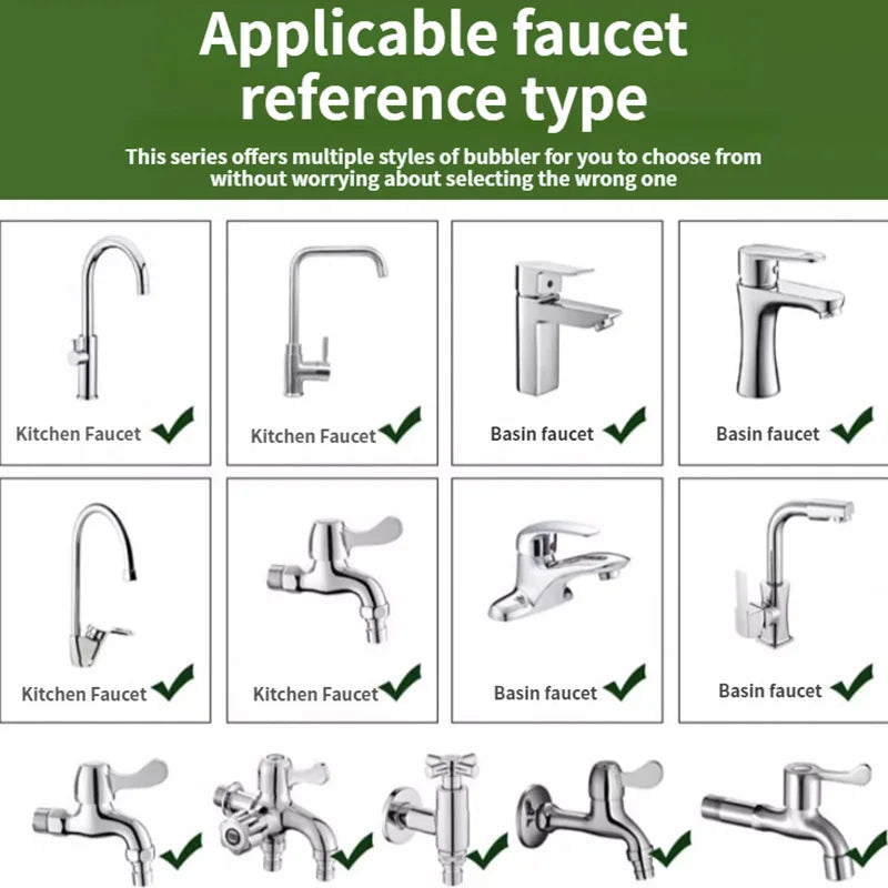 360° Rotatable Faucet Aerator Sprayer – Water-Saving Nozzle