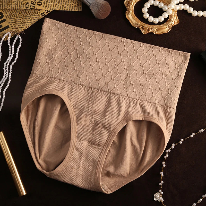 Seamless High-Waist Tummy Control Panties | Cotton Crotch