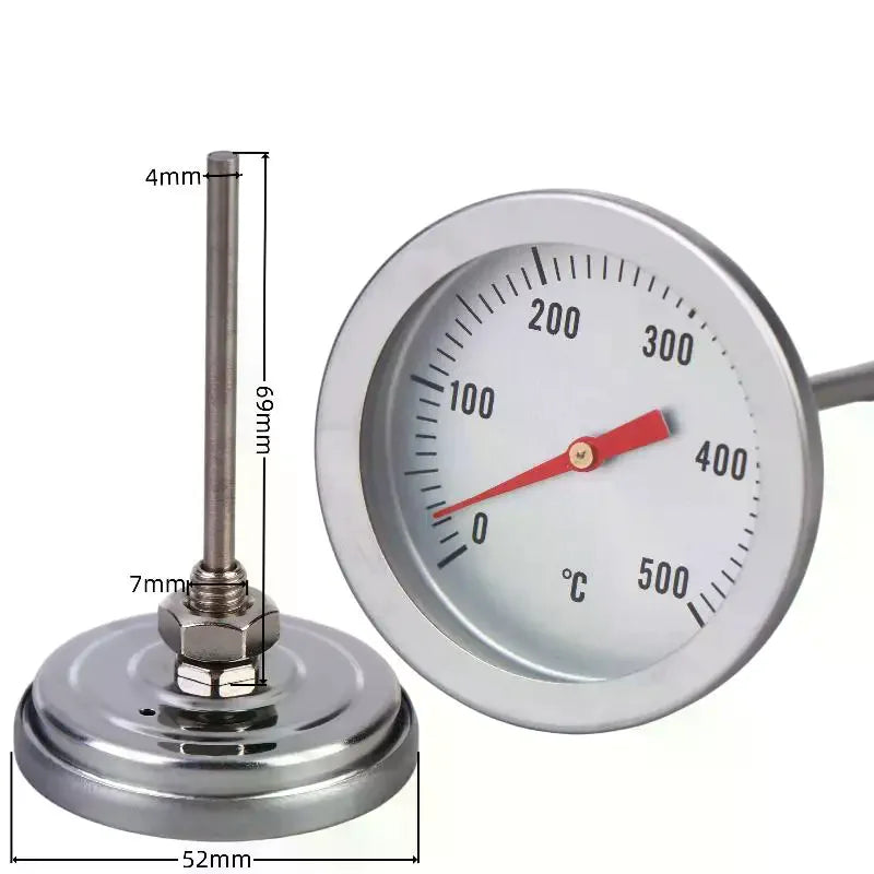 Stainless Steel Oven & BBQ Dial Thermometer 0–500°C Oven Dial Thermometer Peaceful Pleasures Health and Wellness