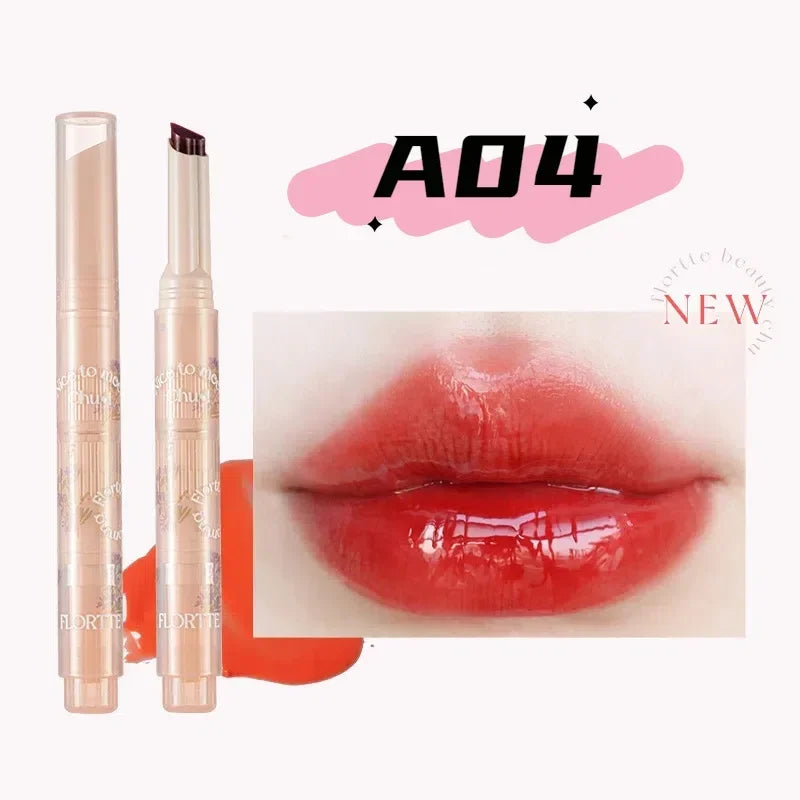 FLORTTE Mirror Glass Lip Gloss | Heart Shape Moisturizing Tint