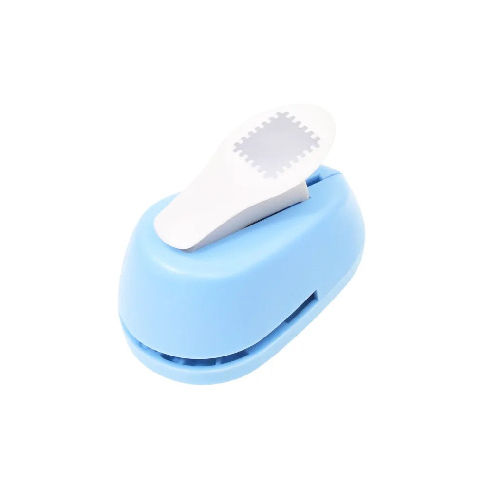 Stamp Shape Stamp Border Punch Hole Puncher Cutting Craft Embossing Machine Labor Saving Paper Cutting Toothed Puncher Embosser Peaceful Pleasures Health and Wellness Blue
