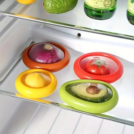 1/4Pcs Onion Storage Avocado Saver Holder Reusable Storage Containers Avocado keeper Tomato Saver and Lemon holder for Fridge Peaceful Pleasures Health and Wellness