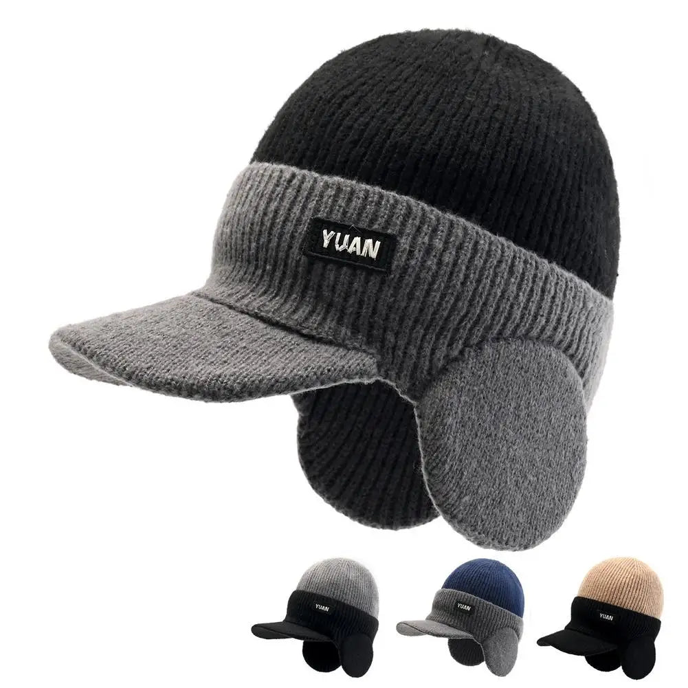 Men's Winter Knit Baseball Cap with Earflap Earmuffs Winter Earflap Cap Peaceful Pleasures Health and Wellness
