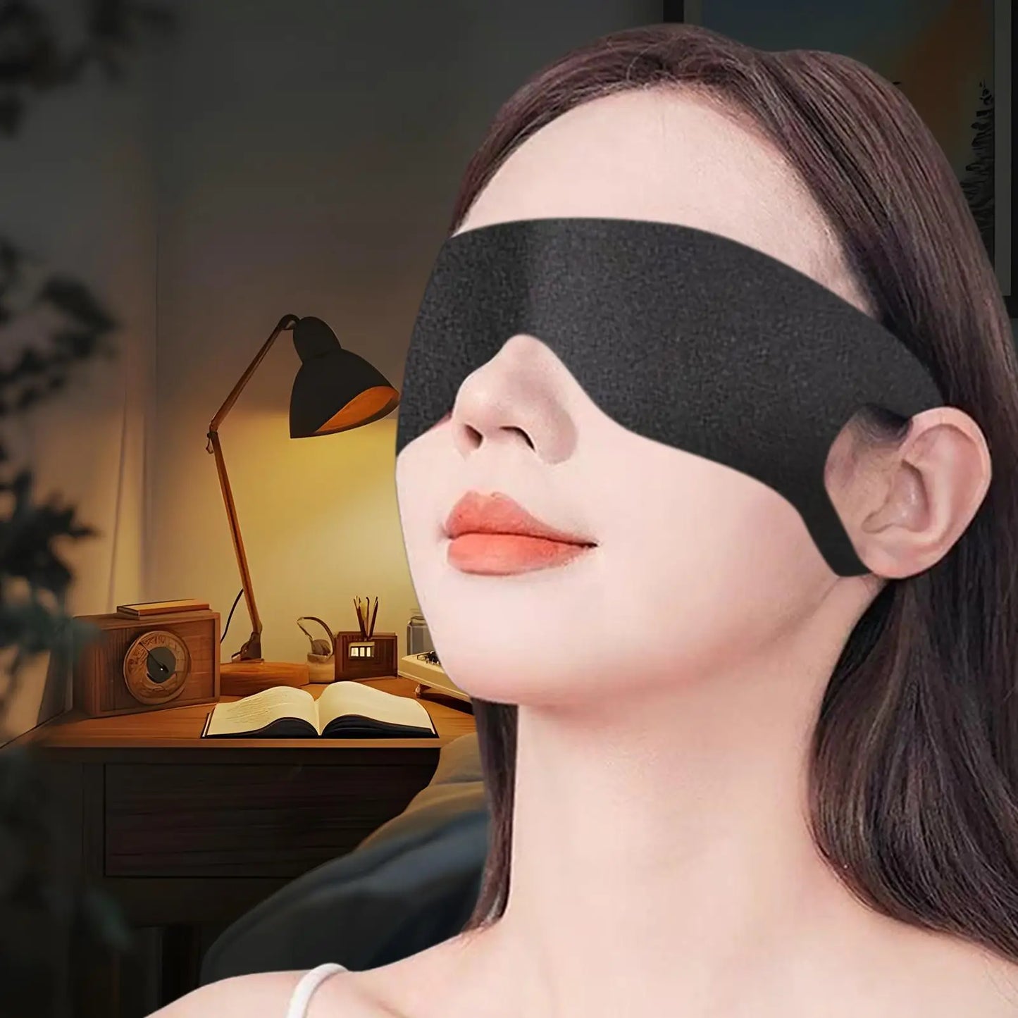 Ice Silk Sleep Mask – Light Blocking Eye Cover for Travel & Naps