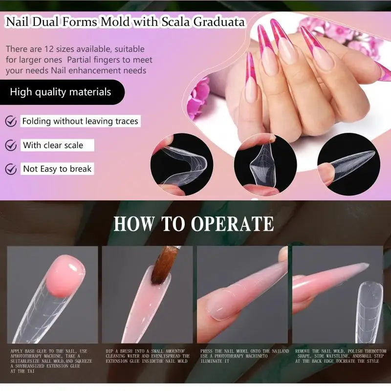 140pcs/box Nail Forms Set Colorful Full Nail Forms Top Molds Tips For Nails Gel Extension Forms Fake Building Mold Tools Peaceful Pleasures Health and Wellness