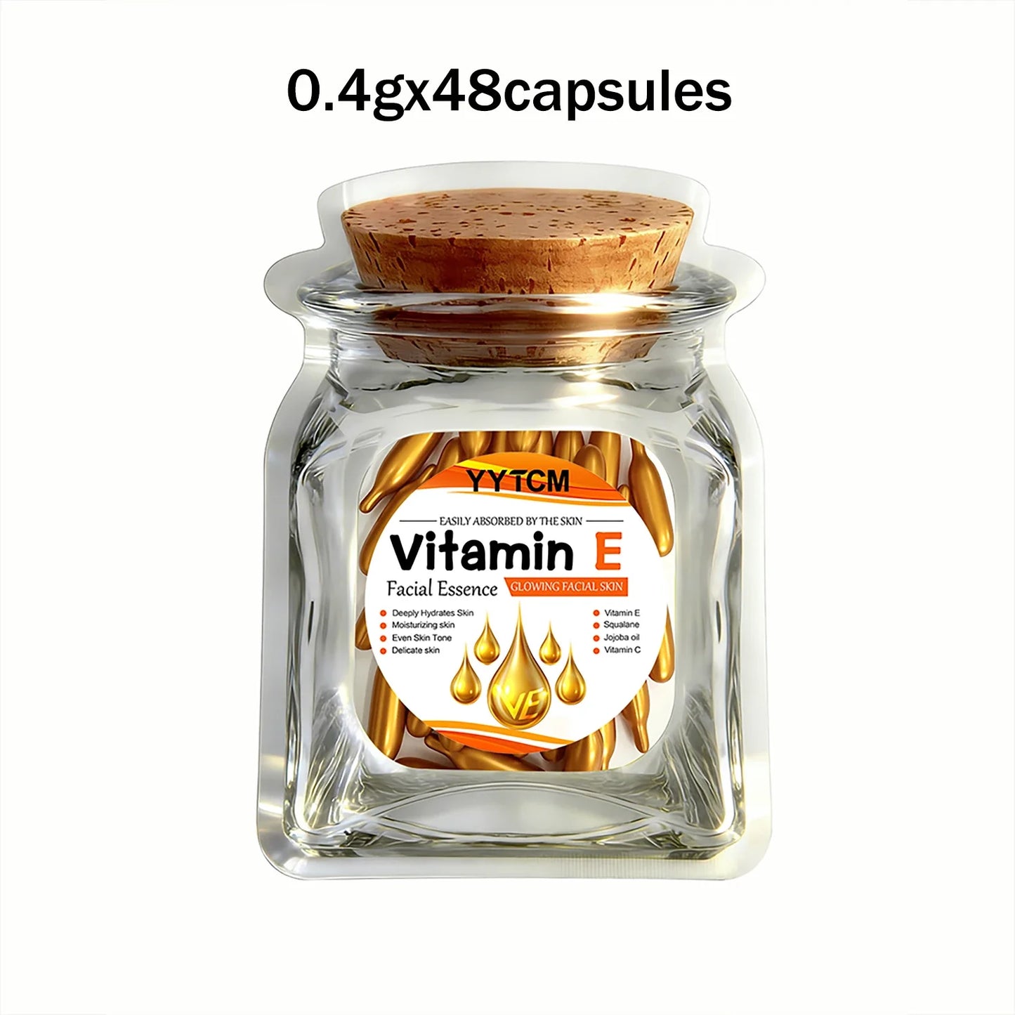 Vitamin E Capsule Essence – Squalane & Vitamin C | 90 Caps