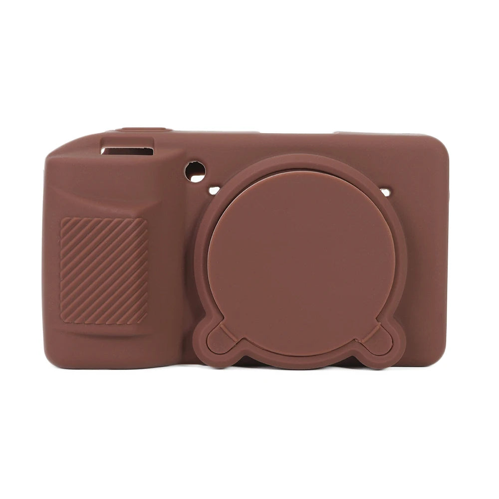 Anti-Slip For RICOH GR4 Silicone Protective Case With Lens Cover Shockproof Anti Scratch Precise Cutouts Easy Install Peaceful Pleasures Health and Wellness brown