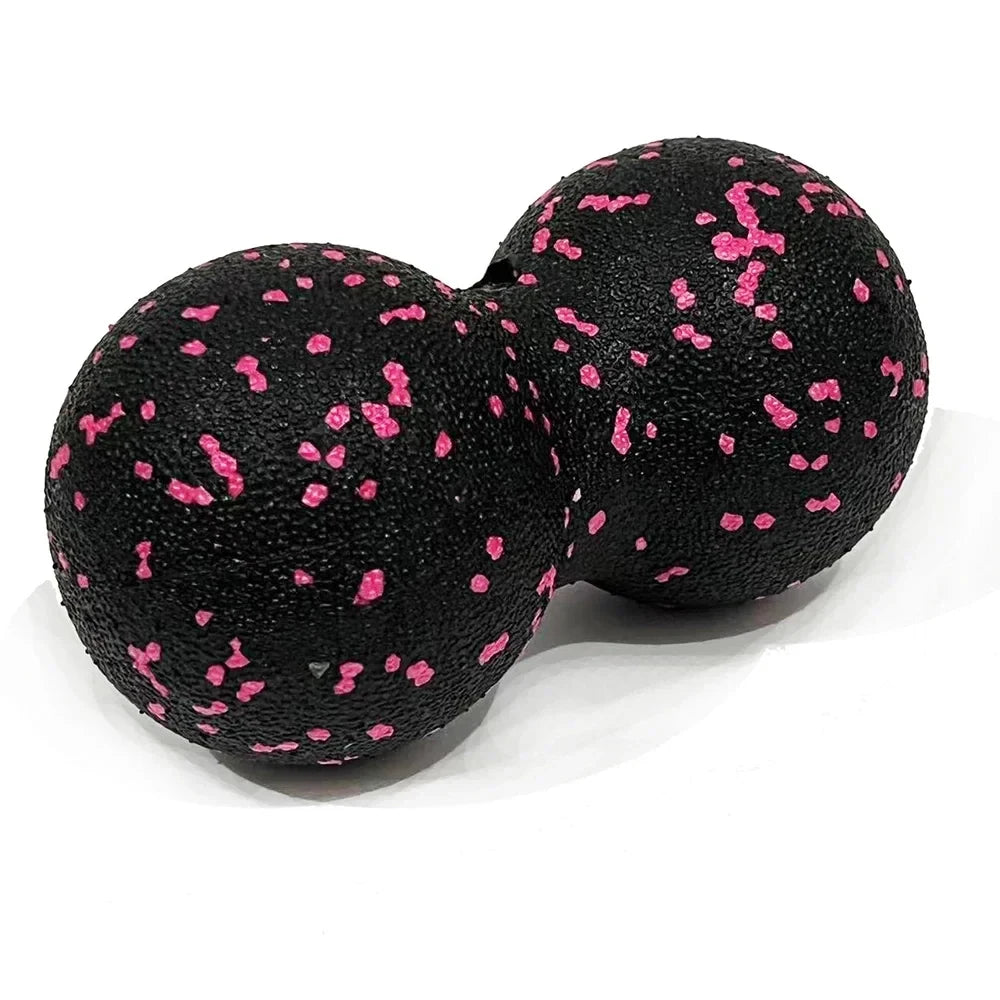 EPP 8cm Peanut Balls Body Massage Fascia Ball High Density Muscle Relaxation Lacrosse Fitness Yoga Myofascia Ball Relieve Pain Peaceful Pleasures Health and Wellness Pink 8x16cm
