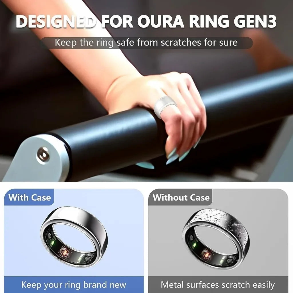 8 Pack for Samsung Galaxy Ring Case and Oura Ring Gen3 Cover Anti-Scratch Soft Silicone Funda Peaceful Pleasures Health and Wellness