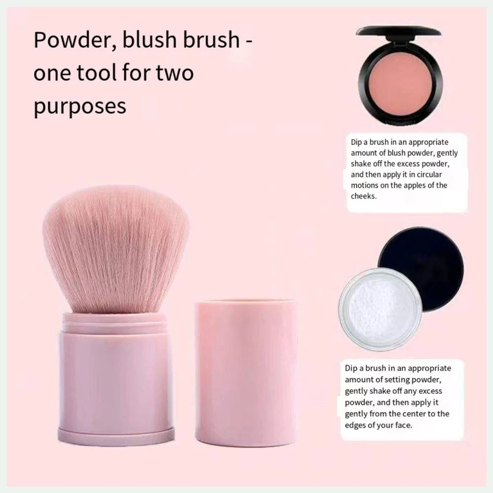 Extendable Travel Makeup Brush – Powder & Blush On-the-Go
