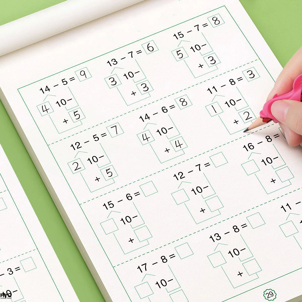 Kids Math Handwritten Copybook Addition Subtraction Within 10 20