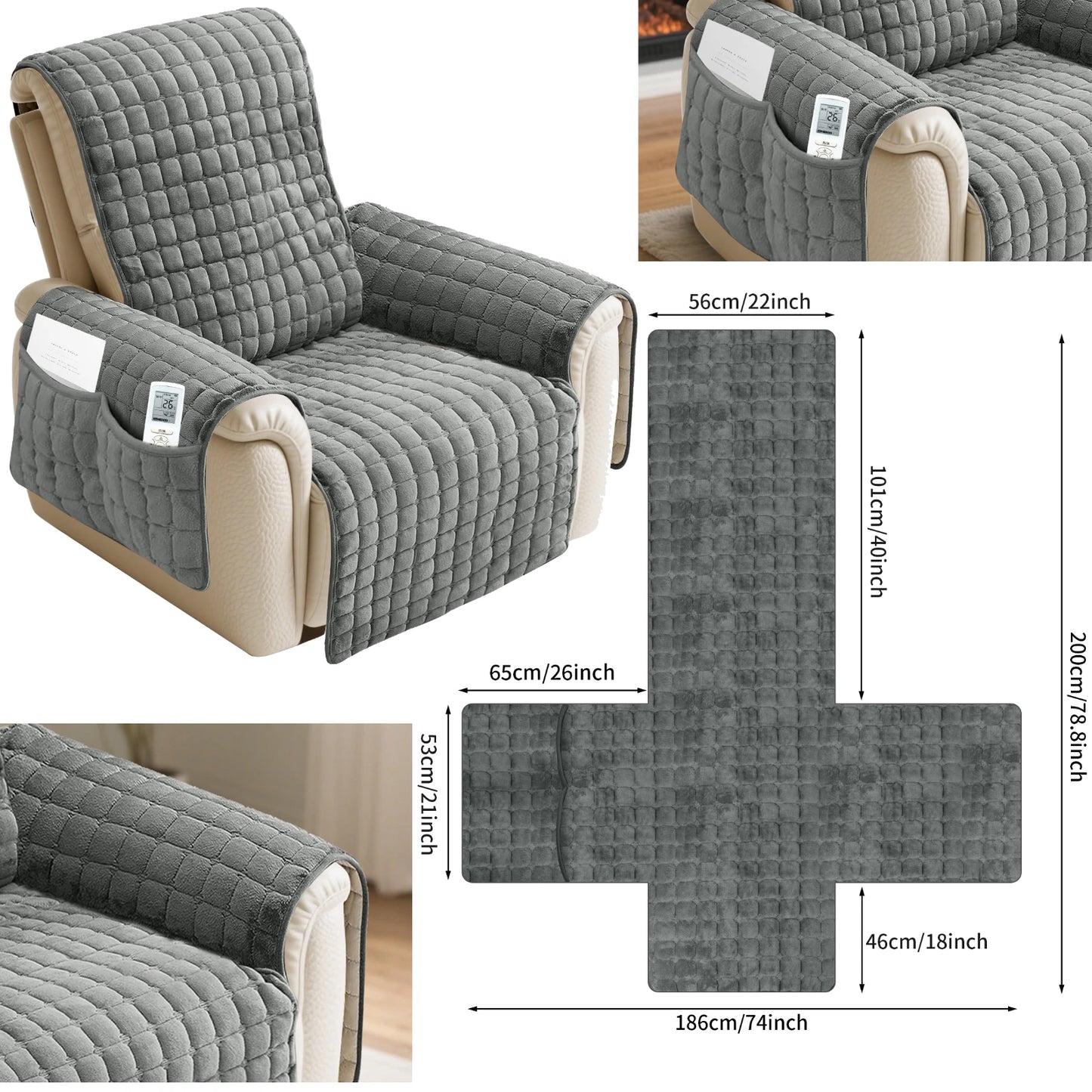 Waterproof Recliner Chair Cover | Pet & Kid Proof Slipcover