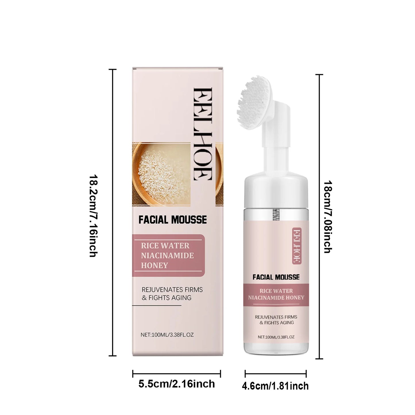 Rice Water Cleansing Mousse – Oil Control & Brightening Foam Wash