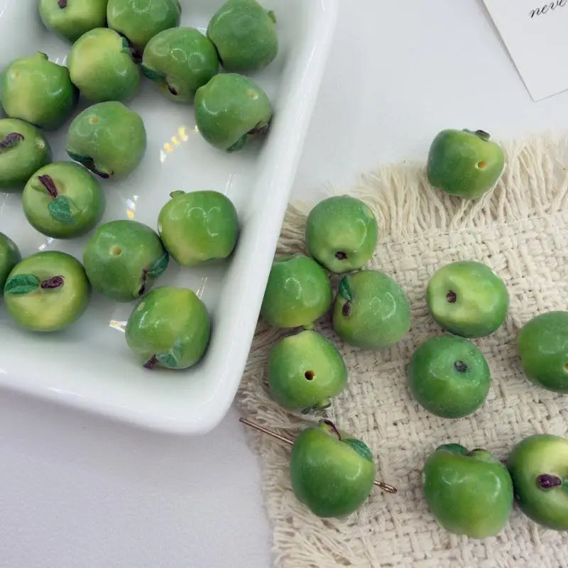 5-Pack 3D Resin Fruit Charms for DIY Jewelry Bracelets