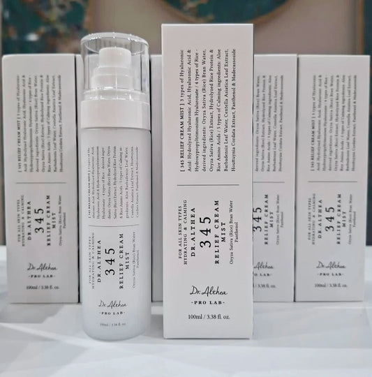 100ml Original Facial Essence Spray Dr. Althea 345 Relief Cream Mist Hyaluronic Acid Moisture Hydrating Smoothing All Skin Types Peaceful Pleasures Health and Wellness