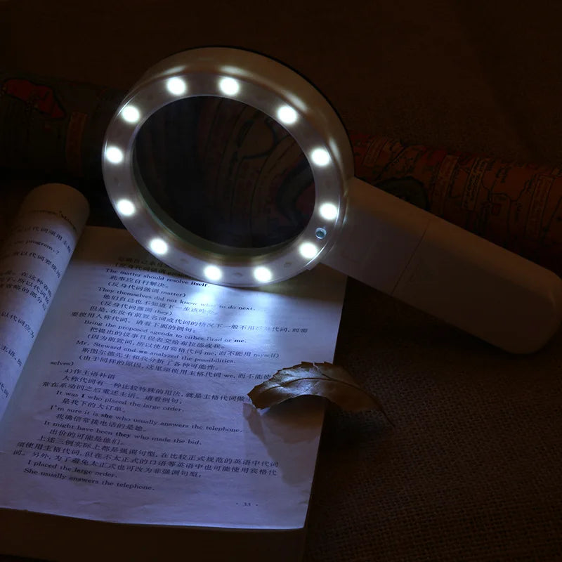 Double Layer Optical Glass Lenses, Led Currency Verification, Reading Magnifying Glass, Antique Appreciation, Jewelry Peaceful Pleasures Health and Wellness