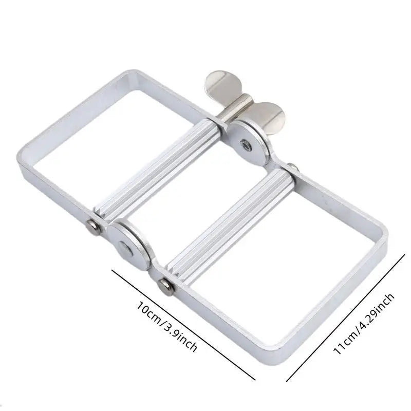 Stainless Steel Toothpaste Squeezers Manual Silver Aluminum Alloy Squeezer Tool Hair Dye Paste Pigment Toothpaste Holder Peaceful Pleasures Health and Wellness