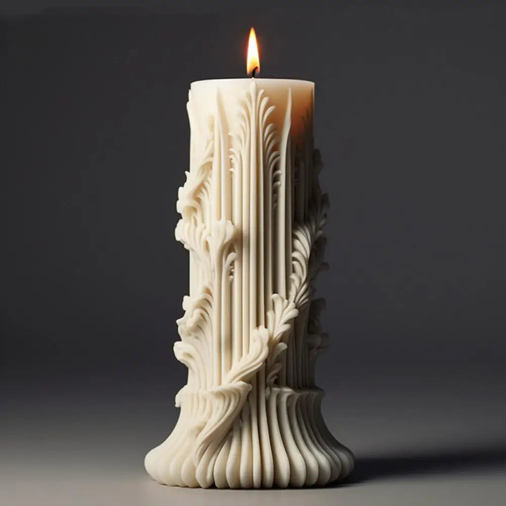 Roman Column Silicone Candle Mold – 5 European Cylinder Styles Silicone Candle Mold Peaceful Pleasures Health and Wellness