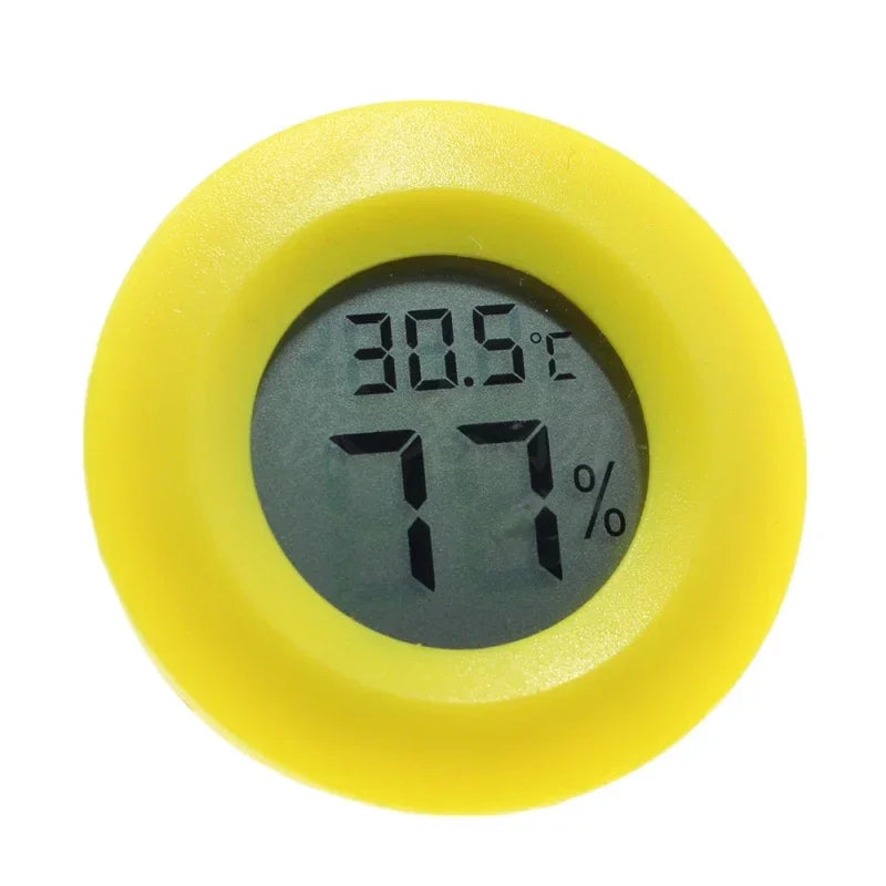 High-precision Reptile Accessories Digital Thermometer Reptile Thermal Plate Hygrometer Terrarium for Reptiles Sea Turtles Land Peaceful Pleasures Health and Wellness Light yellow