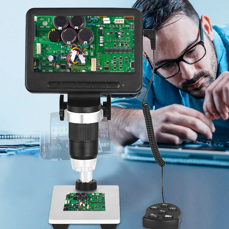 5-Inch Screen Digital Microscope Supports Wifi Same Screen Connection for Computer Measurement Peaceful Pleasures Health and Wellness