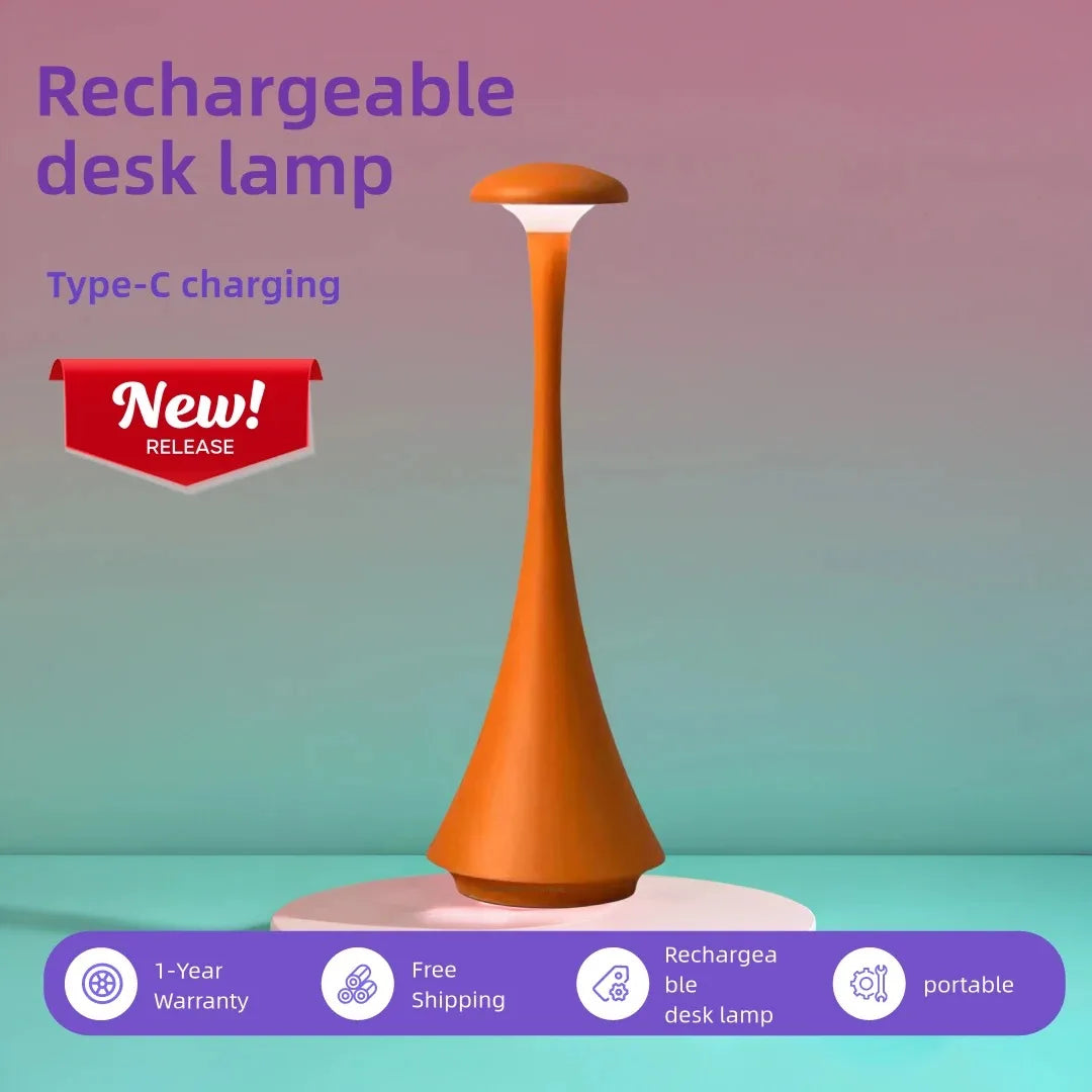 Night Lamp Rechargeable Wireless touch Lamp Creative Lamp USB-C Desk Lamp Hotel Bedroom Atmosphere Light 3 colors Peaceful Pleasures Health and Wellness