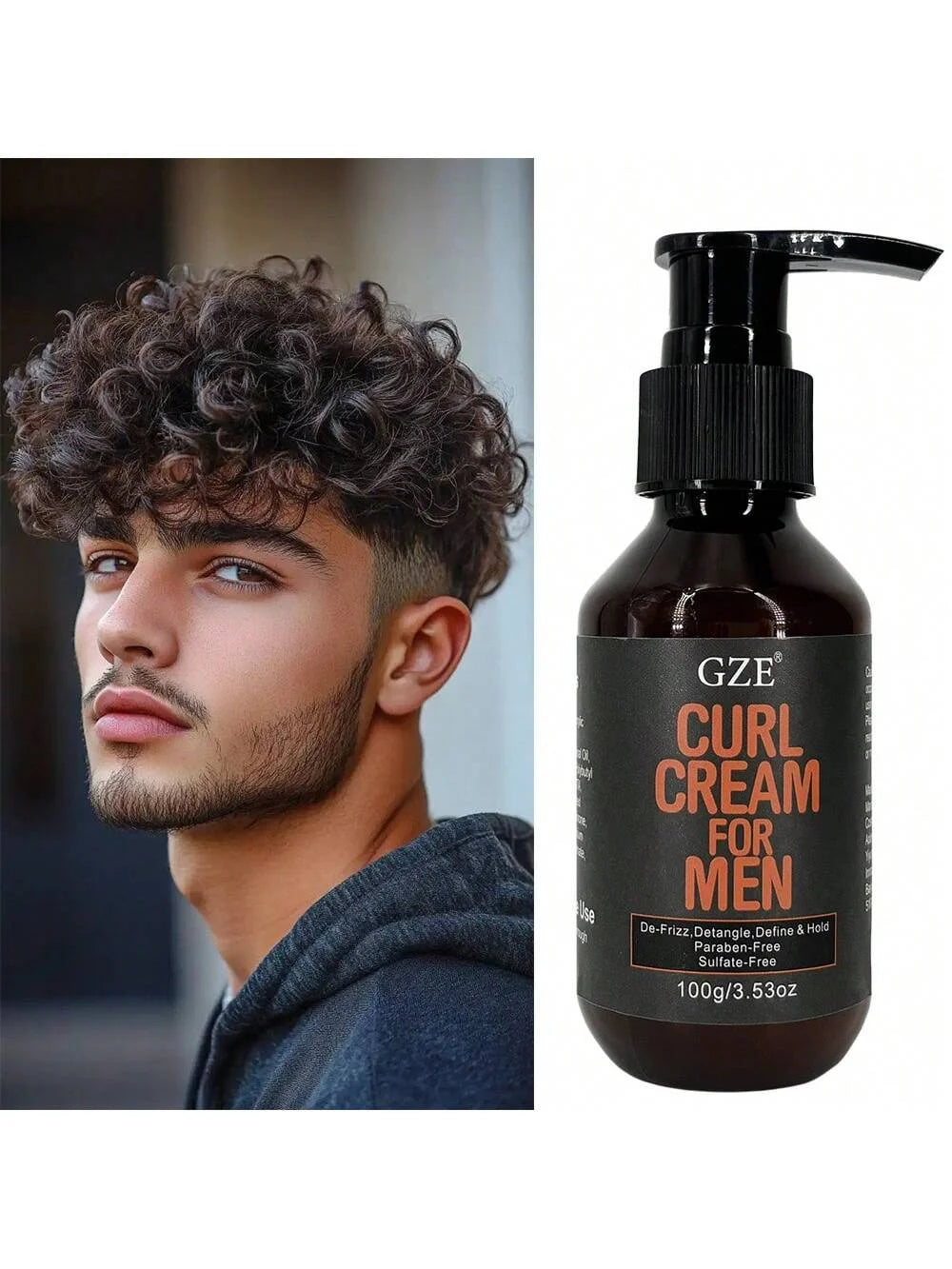 GZE Castor Oil Curl Defining Cream – Sulfate-Free, Color Safe