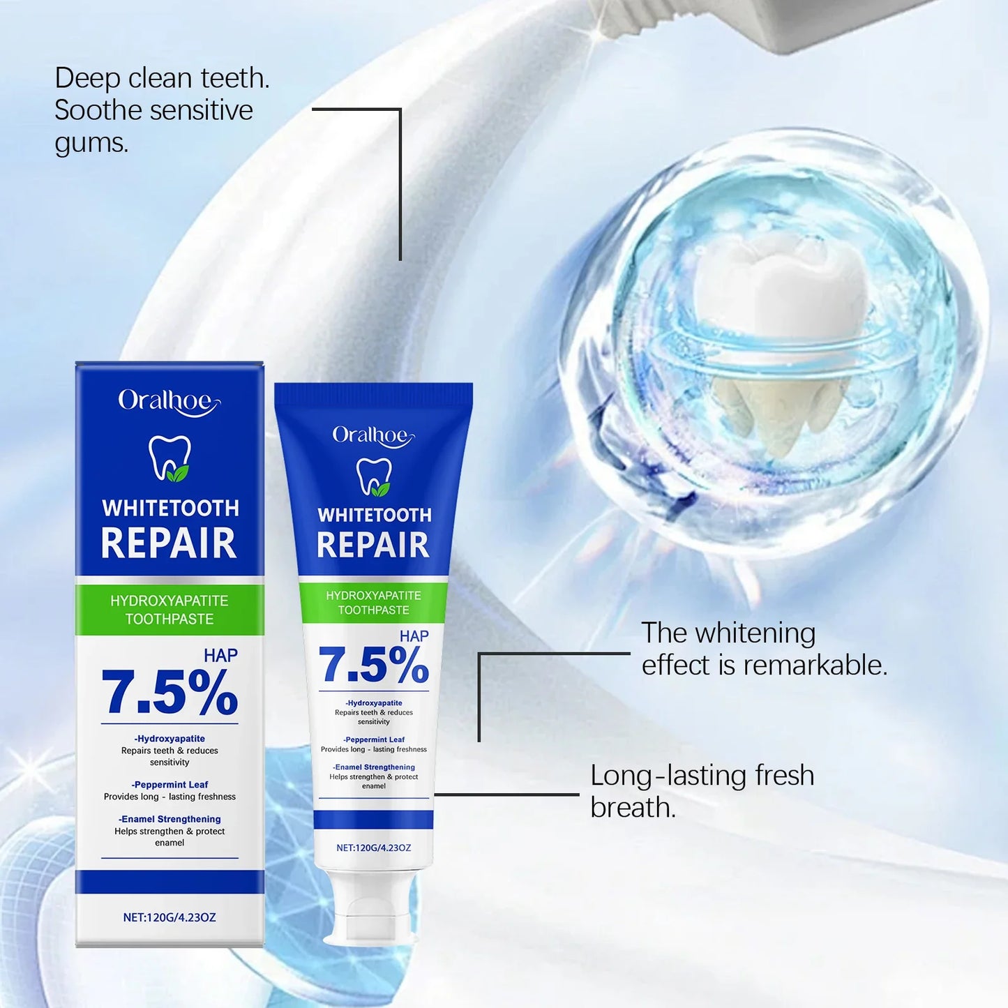 Oralhoe Hydroxyapatite Toothpaste – Whitening & Deep Clean