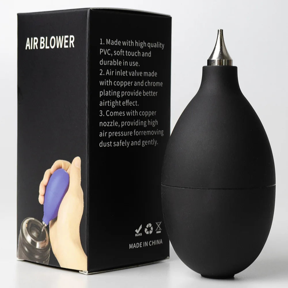 Mini Rubber Air Pump Dust Blower – Camera, Keyboard & Electronics Air Pump Dust Blower Peaceful Pleasures Health and Wellness black