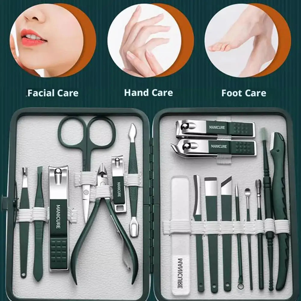 Portable Nail Clipper Set Household Original Special Tool Ear Pick Eyebrow Trimming Knife Nail Clipper Facial Hand Foot Care Set Peaceful Pleasures Health and Wellness