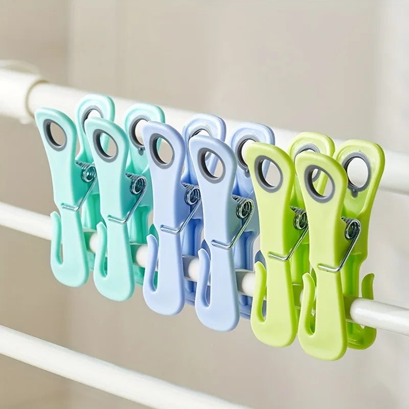 24-Pack Plastic Clothespins with Storage Box | Non-Slip Clips
