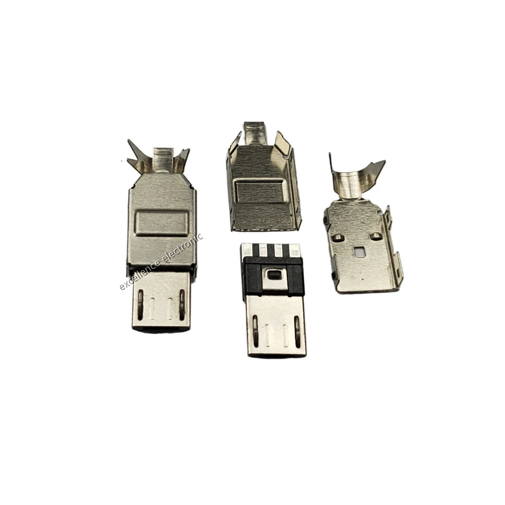 10Pcs USB Connectors Type B/Micro/Mini/USB2.0 Type A Male Female Assembly Adapter DIY Soldering Repair Data Charging Plug Socket Peaceful Pleasures Health and Wellness Micro 2A 3in1
