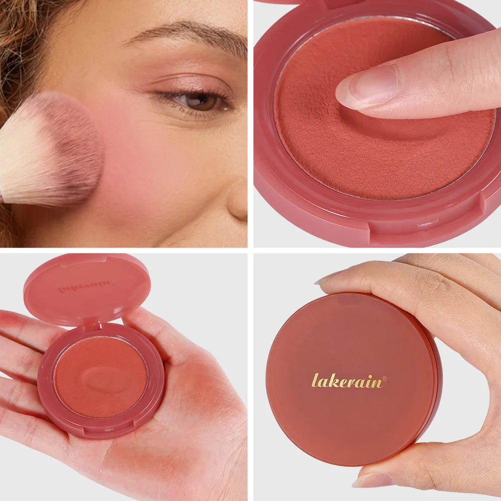 Lakerain Soft Poke Matte Bouncy Blush – Long-Lasting Cheek Tint Matte Cheek Blush Peaceful Pleasures Health and Wellness