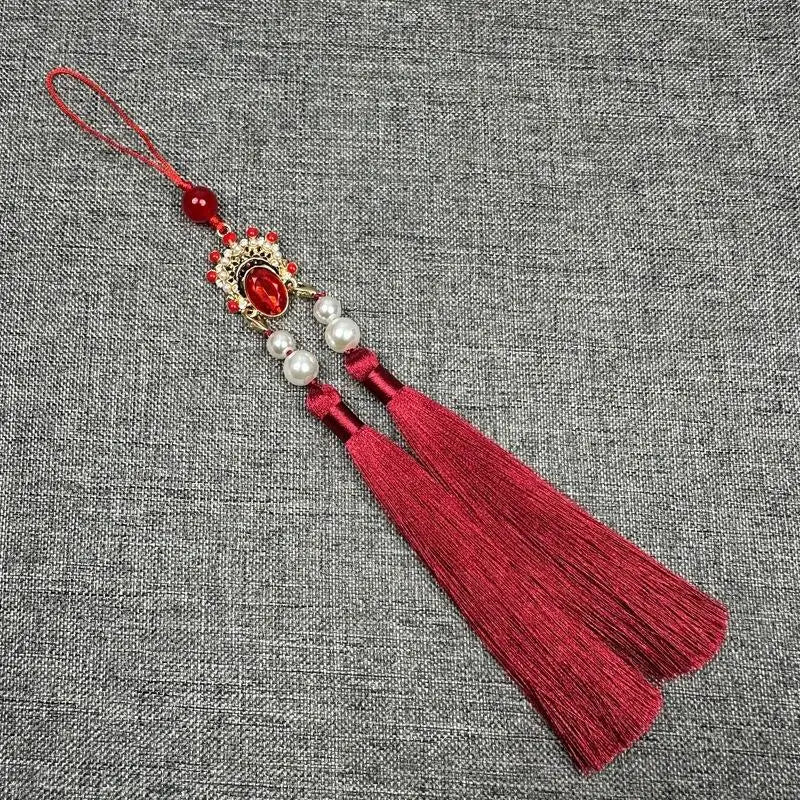 Antique Hanfu Tassel Pendant | Ethnic Cheongsam Décor 25cm