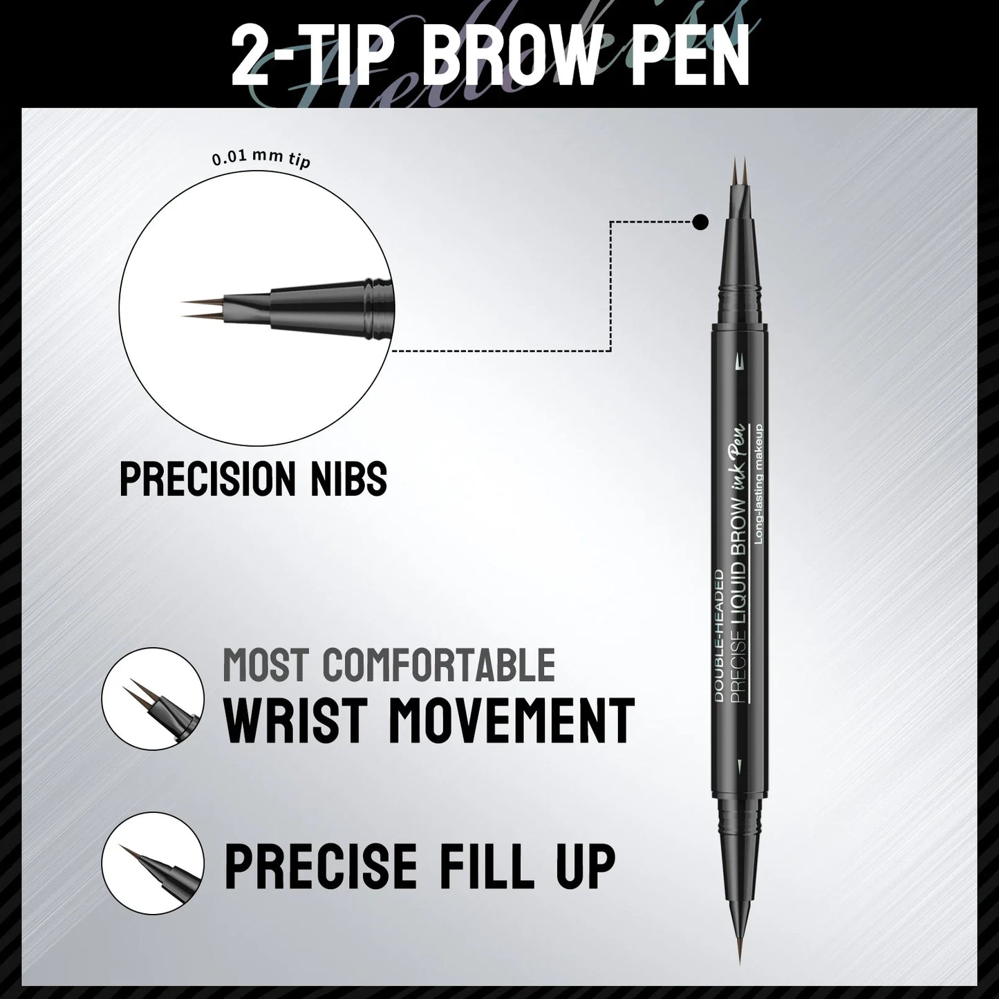 Waterproof Dual-Tip Liquid Brow Pen | Long-Lasting Wild Brows