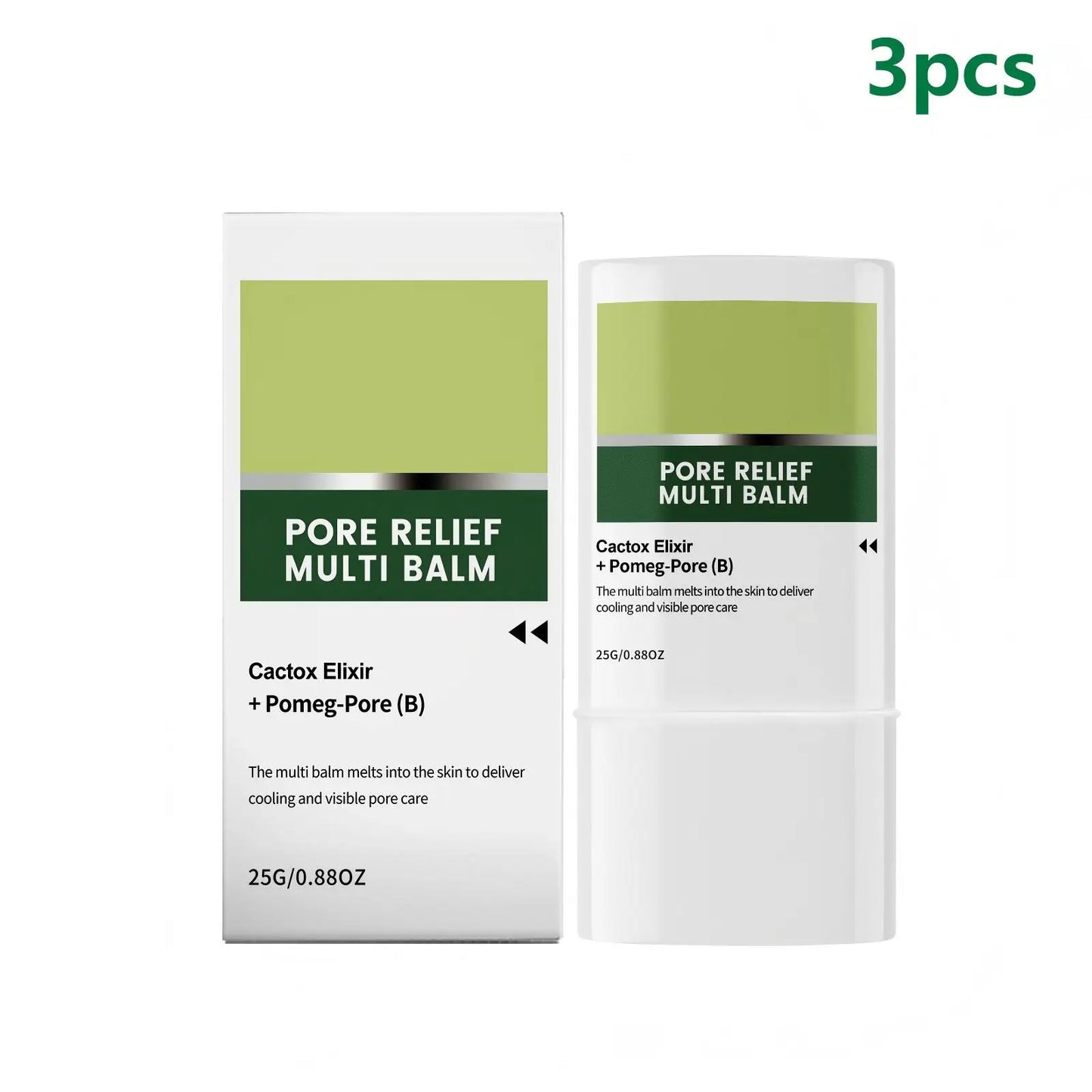 Pore Relief Multi Balm Stick for Moisturizing and Tightening Peaceful Pleasures Health and Wellness 3pcs